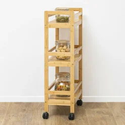 Desserte, Meuble|ATMOSPHERA Desserte 3 niveaux (22 x H80 cm) Linha le Naturel