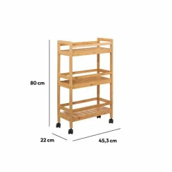 Desserte, Meuble|ATMOSPHERA Desserte 3 niveaux (22 x H80 cm) Linha le Naturel