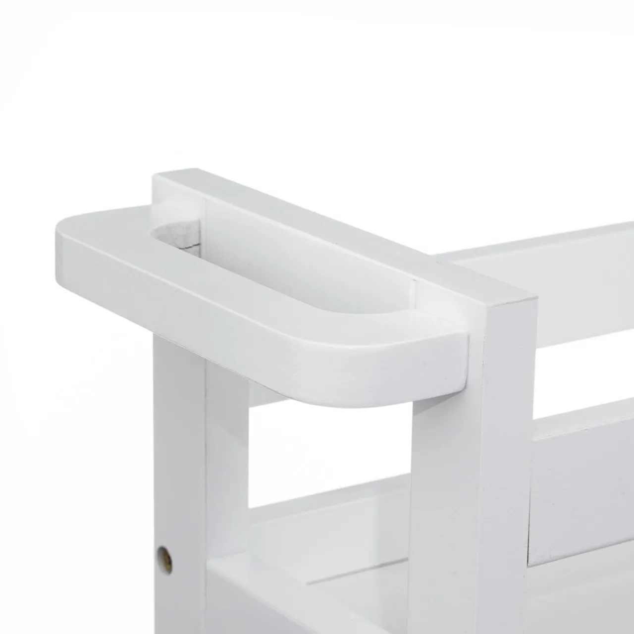 Desserte, Meuble|ATMOSPHERA Desserte à roulettes 3 niveaux (40 x 15 x 75 cm) Colorama Blanc