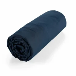 Drap Housse|DOUCEUR D'INTERIEUR Drap housse coton bio (90 x 190 cm) Biolina Bleu nuit