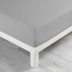 Drap Housse|DOUCEUR D'INTERIEUR Drap housse coton lavé (160 x 200 cm) Linette Gris
