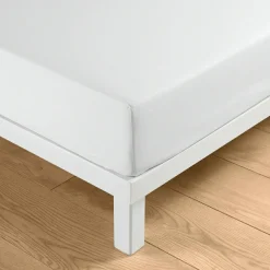 Drap Housse|douceur d'intu017drieur Drap housse coton lavé (140 x 190 cm) Linella Blanc