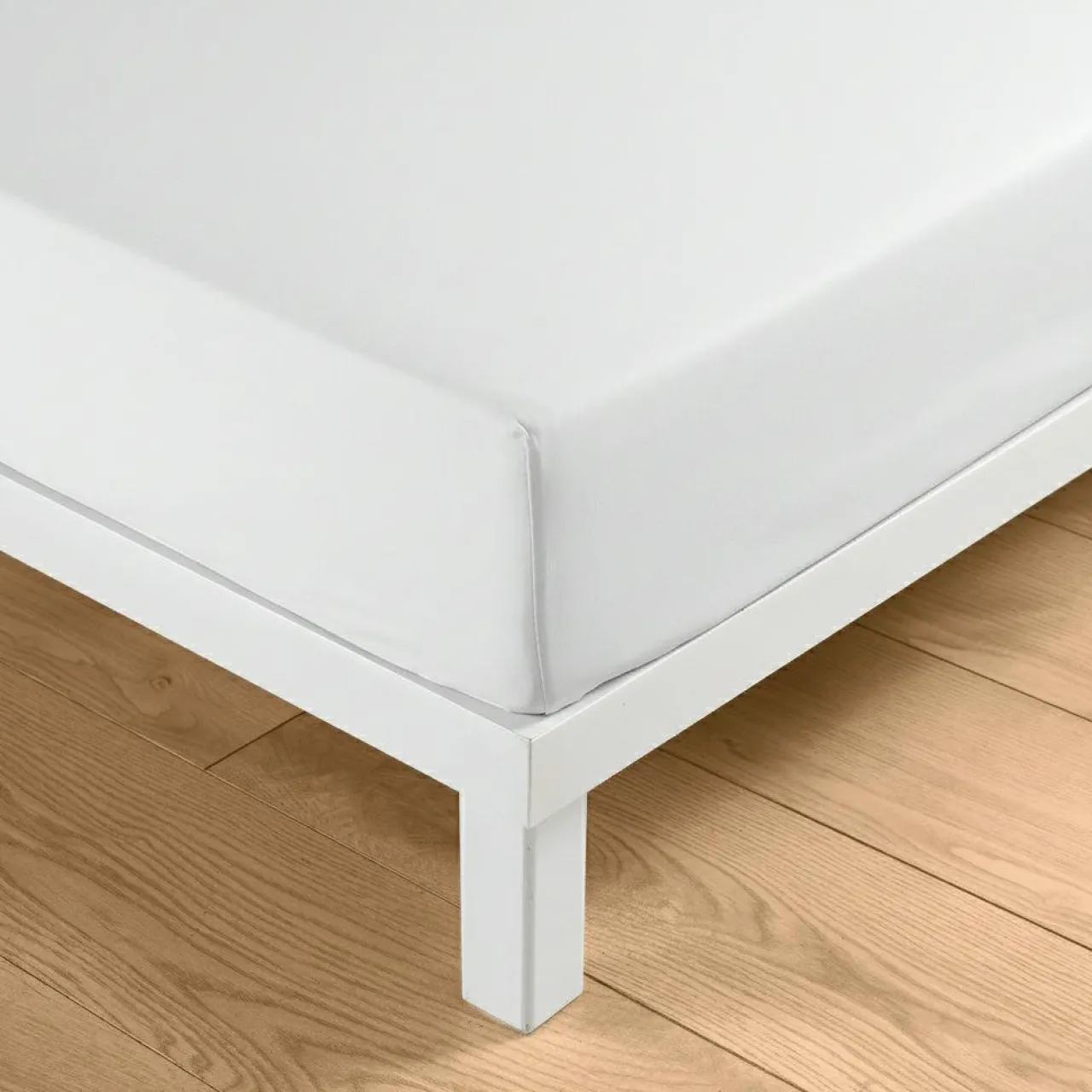 Drap Housse|douceur d'intu017drieur Drap housse coton lavé (160 x 200 cm) Linella Blanc