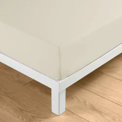 Drap Housse|douceur d'intu017drieur Drap housse coton lavé (140 x 190 cm) Linella Ivoire