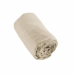 Drap Housse|EMINZA Drap housse flanelle de coton (140 x 200 cm) Nina Beige