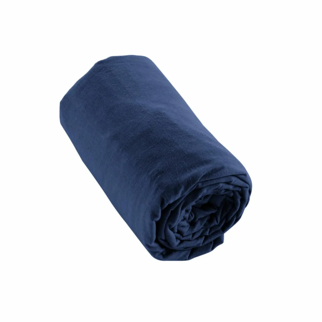 Drap Housse|EMINZA Drap housse flanelle de coton (140 x 200 cm) Nina Bleu nuit