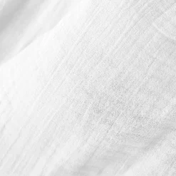 Drap Housse|EMINZA Drap housse gaze de coton (140 x 190 cm) Gaïa chantilly Blanc