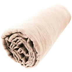Drap Housse|EMINZA Drap housse gaze de coton (90 x 200 cm) Gaïa Rose poudré