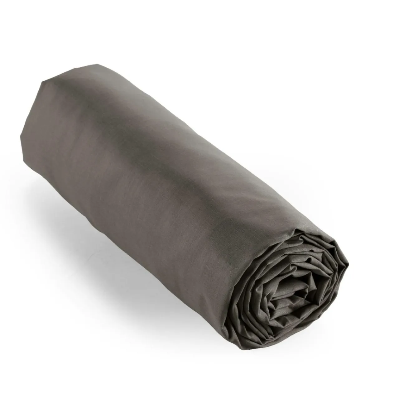 Drap Housse|EMINZA Drap housse percale de coton (90 x 190 cm) Cali Gris Anthracite
