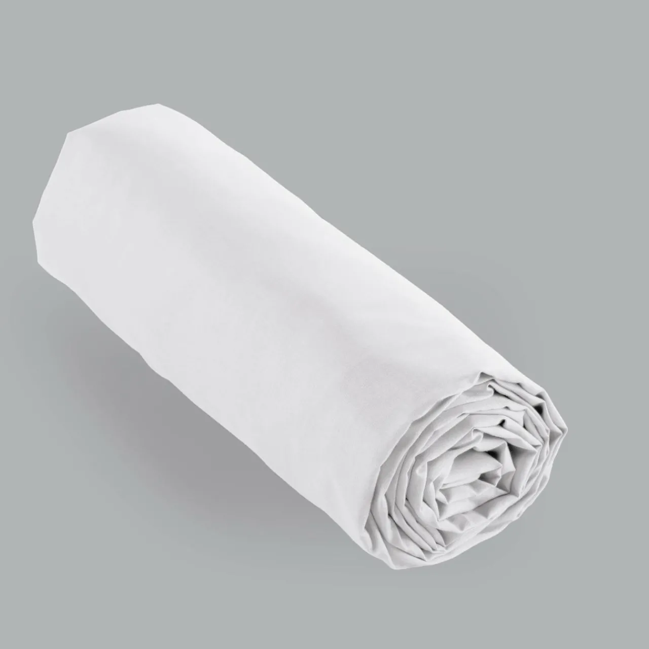 Drap Housse|EMINZA Drap housse percale de coton (90 x 200 cm) Cali Blanc
