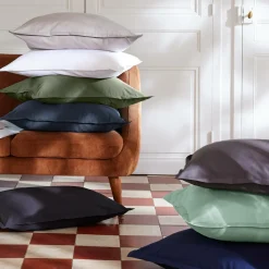 Drap Housse|EMINZA Drap housse percale de coton (140 x 200 cm) Cali Bleu marine