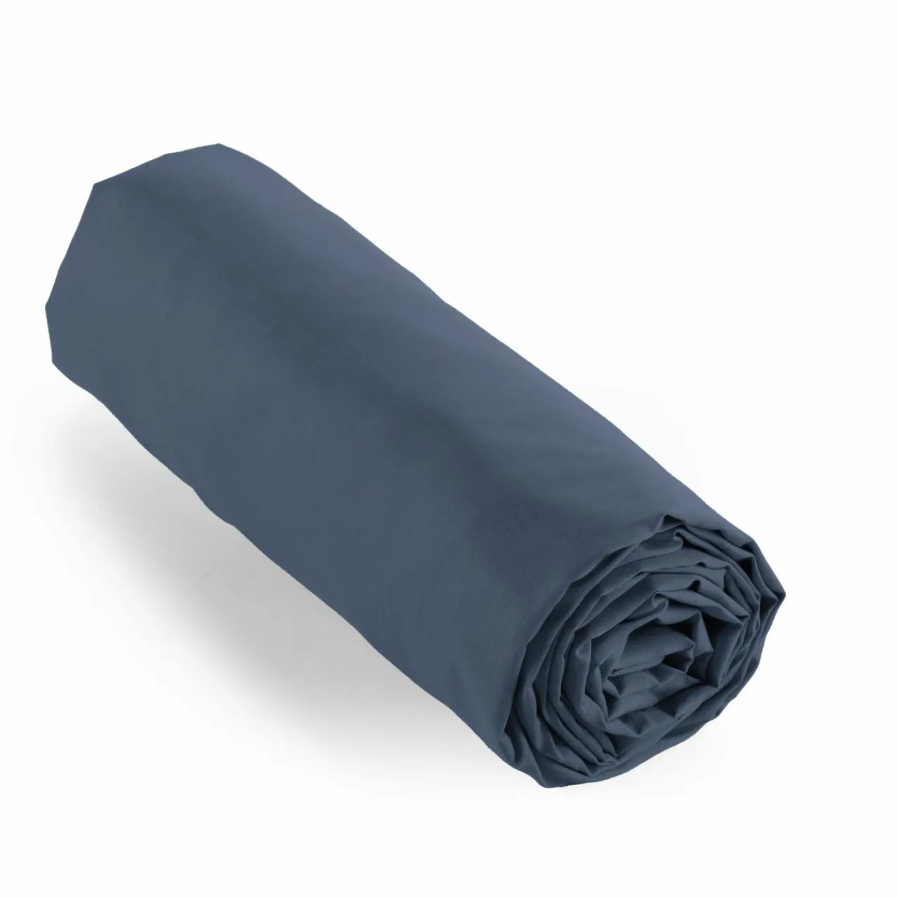 Drap Housse|EMINZA Drap housse percale de coton (160 x 200 cm) Cali Bleu marine
