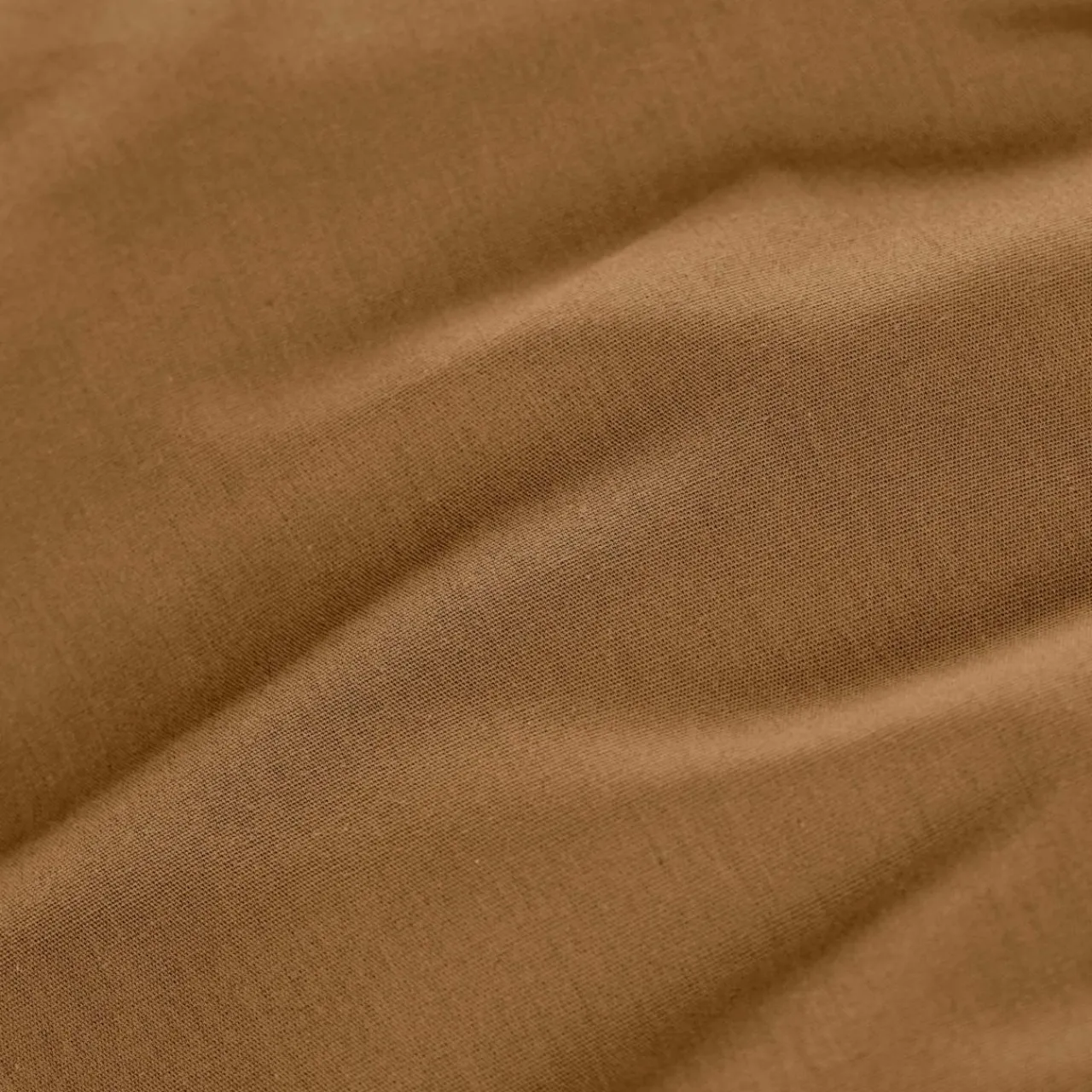 Drap Housse|EMINZA Drap housse percale de coton (140 x 190 cm) Cali Camel