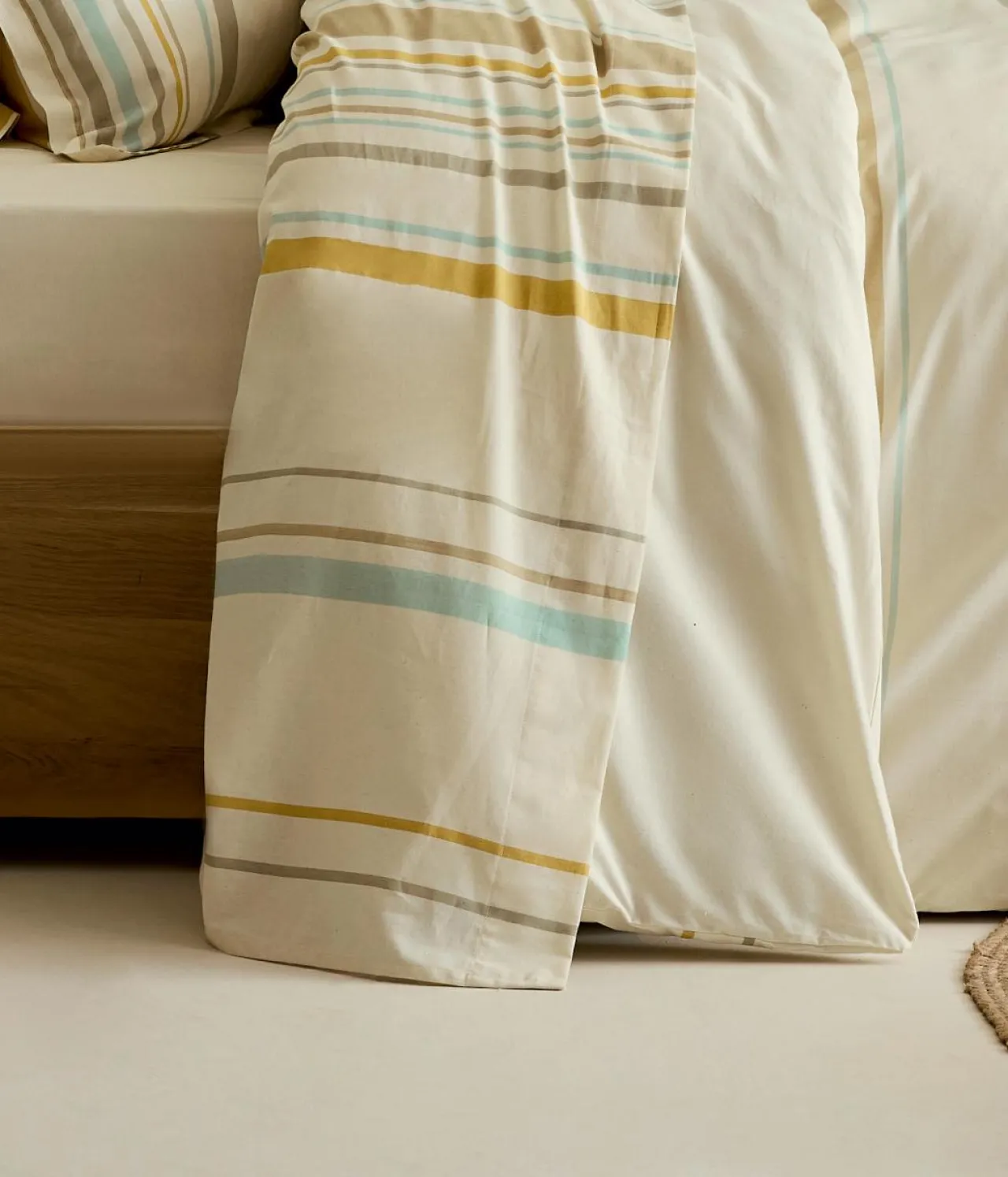 Drap Plat|TRADI LINGE Drap plat coton lavé (240 x 310 cm) Hugo Jaune moutarde