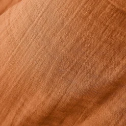 Drap Plat|EMINZA Drap plat gaze de coton (270 x 300 cm) Gaïa Abricot