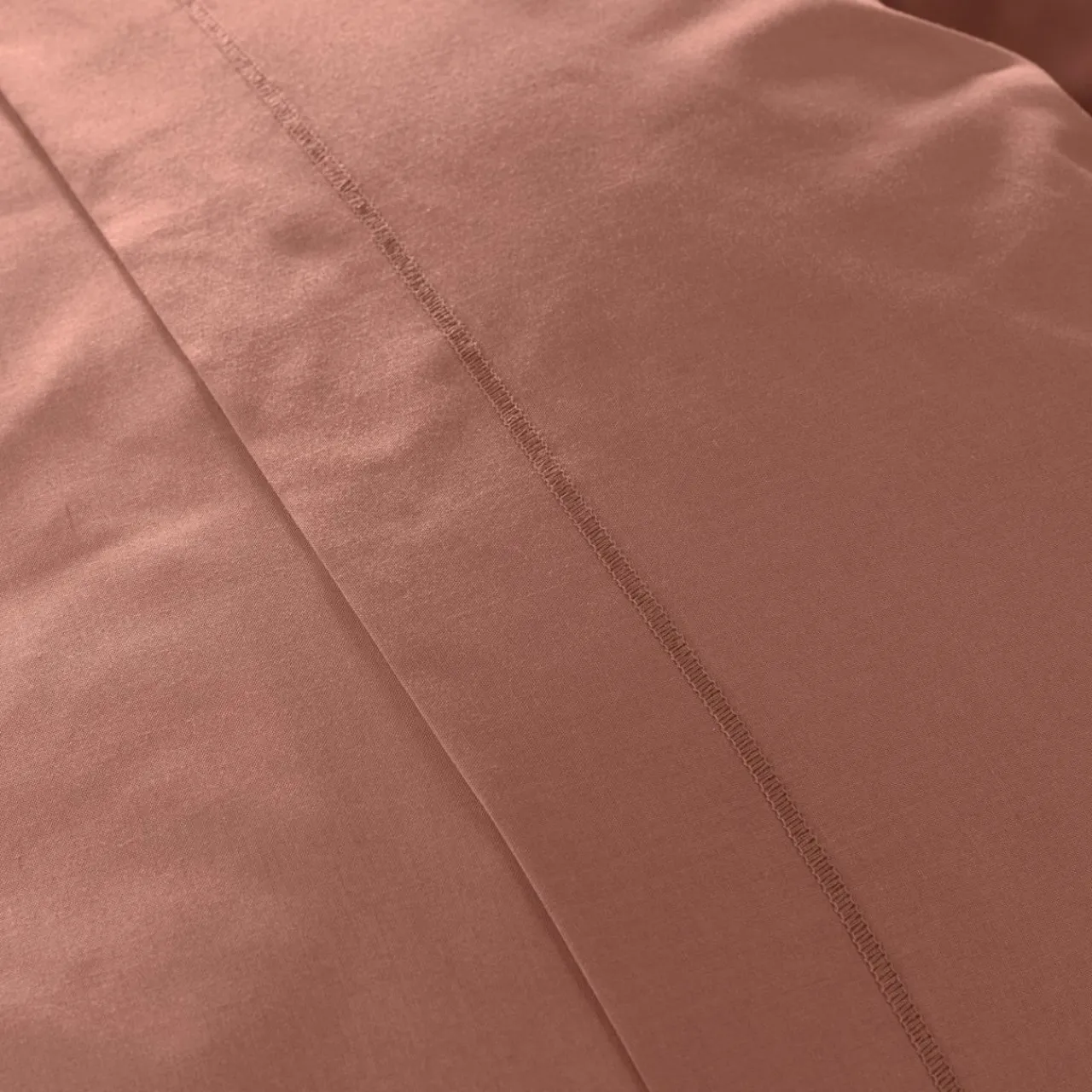 Drap Plat|EMINZA Drap plat percale de coton (270 x 300 cm) Cali Bois de rose Rose clair