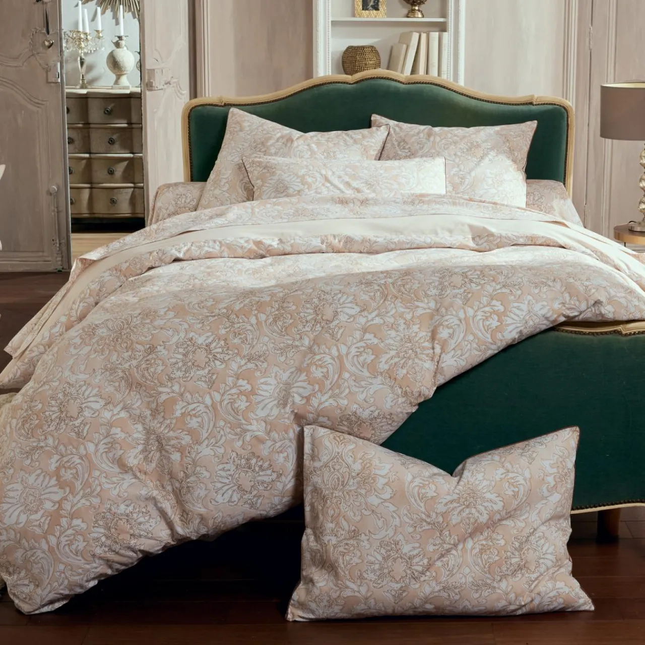 Drap Plat|TRADI LINGE Drap plat percale de coton (280 x 325 cm) Palazzo Beige