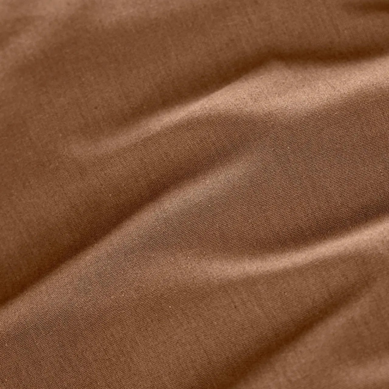 Drap Plat|EMINZA Drap plat percale de coton (270 x 300 cm) Cali Marron Chocolat