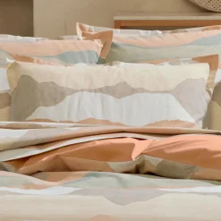 Drap Plat|TRADI LINGE Drap plat percale de coton (280 x 325 cm) Land Craie Beige