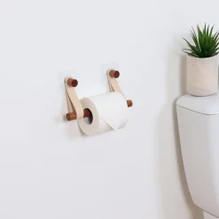 Accessoire Wc|TENDANCE Dérouleur de papier toilette adhésif Season Color Beige