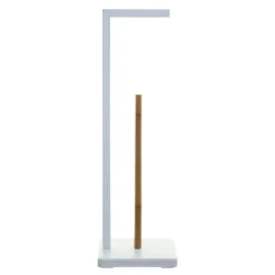 Accessoire Wc|ATMOSPHERA Dérouleur et Réserve papier toilette Natureo Blanc