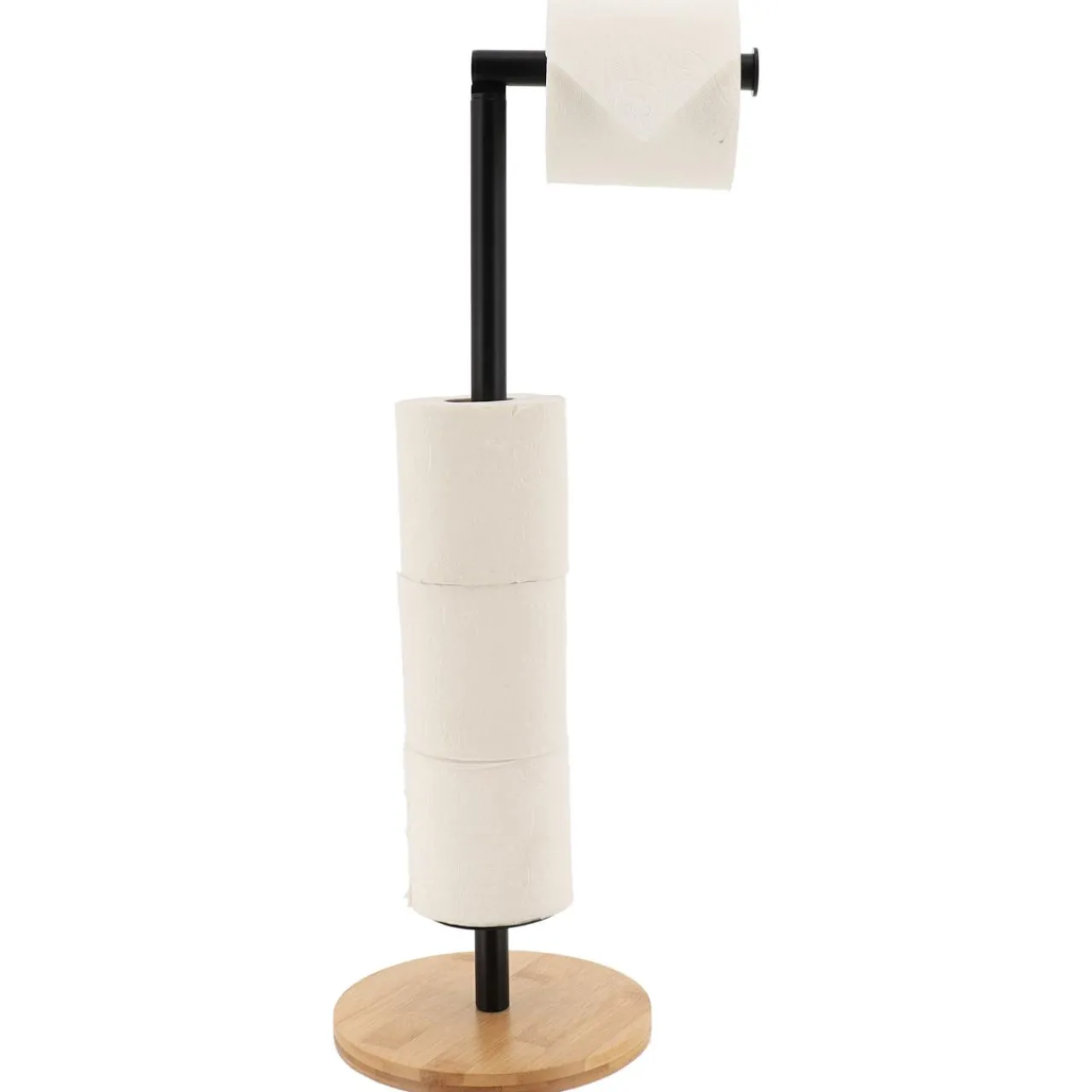 Accessoire Wc|TENDANCE Dérouleur papier toilette avec réserve Harmonie Noir