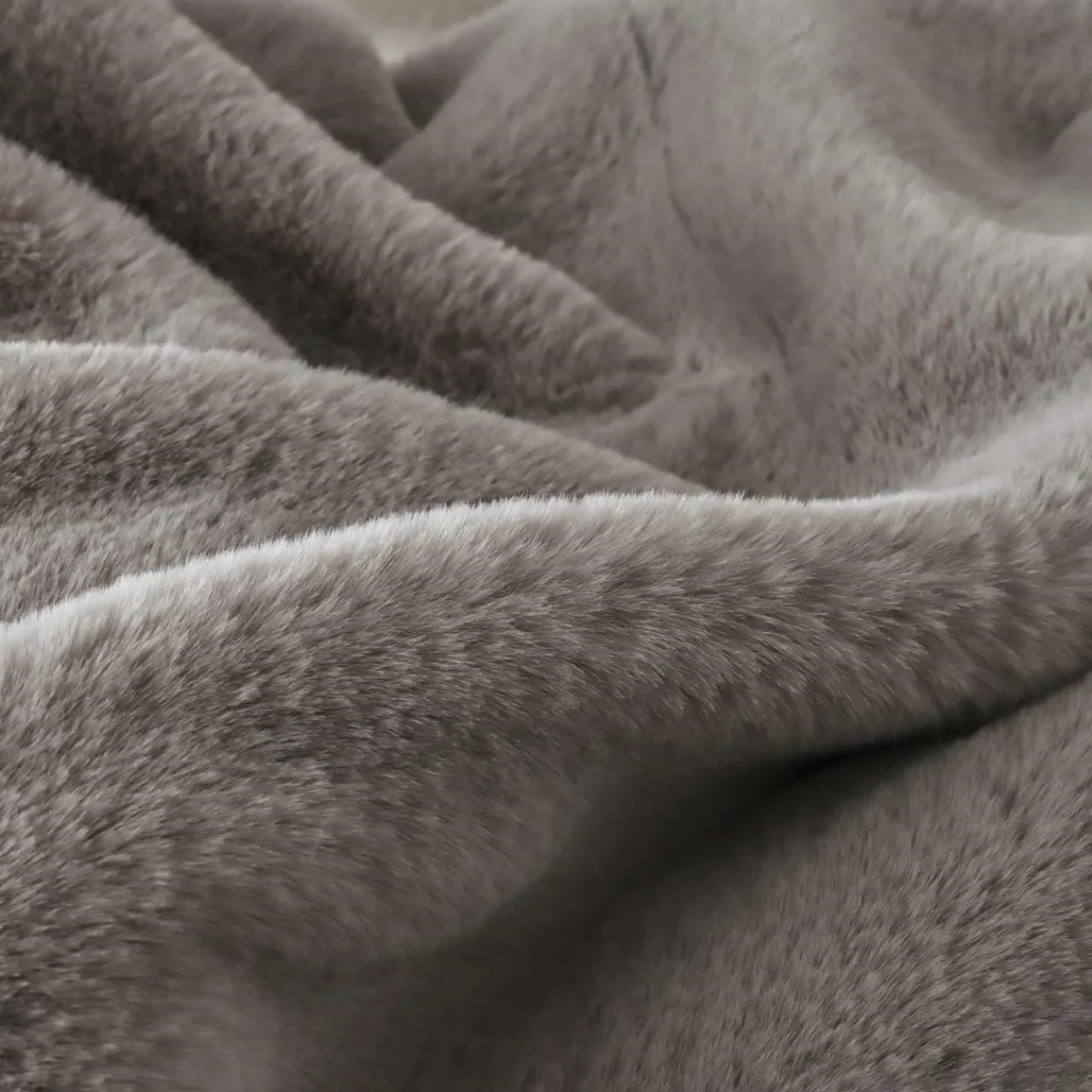 Couvre-Lit Et Édredon|EMINZA Edredon fausse fourrure (90 x 220 cm) Finn Taupe