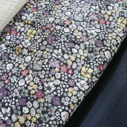 Couvre-Lit Et Édredon|EMINZA Edredon gaze de coton (90 x 200 cm) Elya Violet