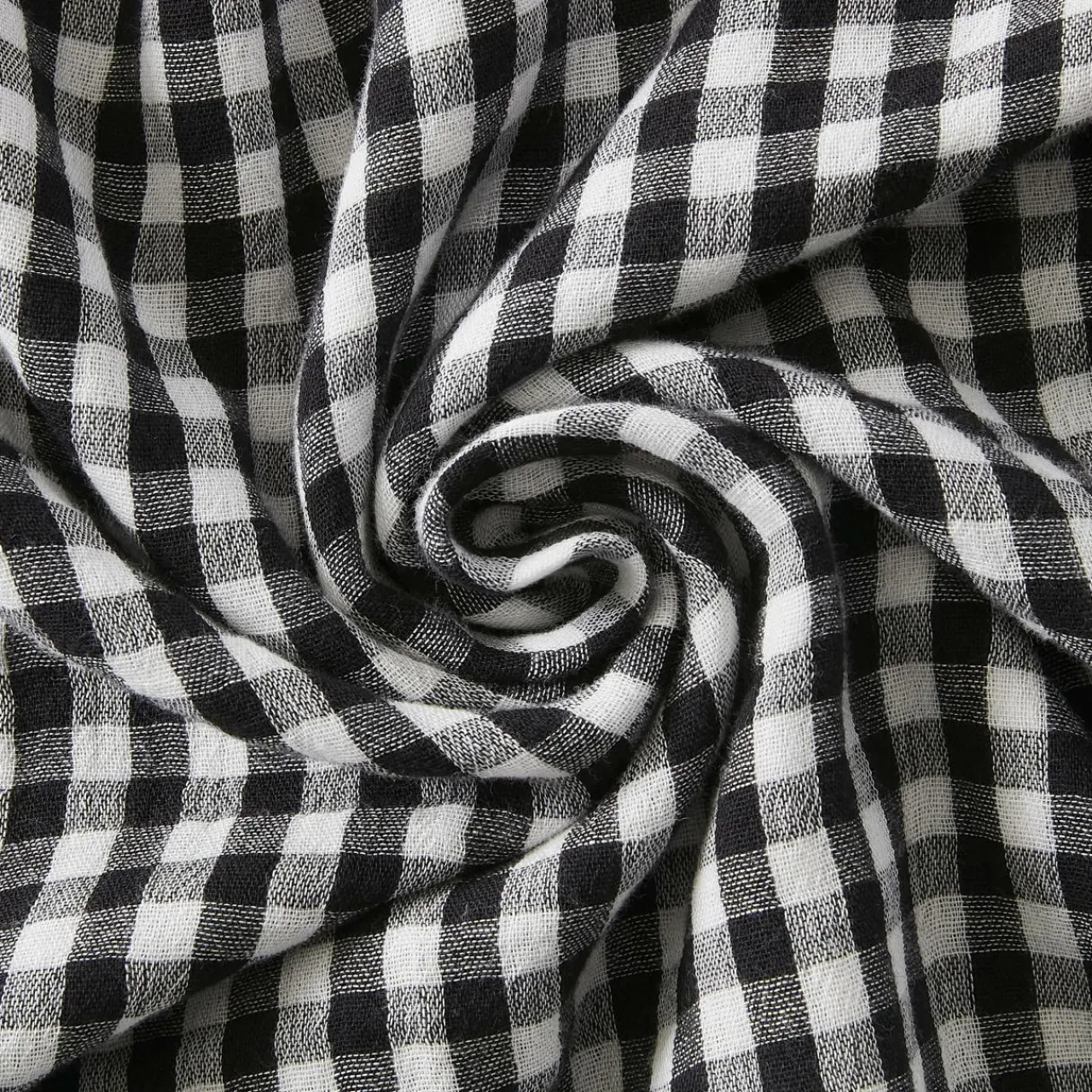 Couvre-Lit Et Édredon|EMINZA Edredon gaze de coton (90 x 200 cm) Gaïa vichy Noir