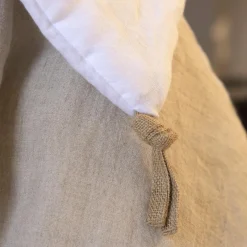 Couvre-Lit Et Édredon|EMINZA Edredon lin lavé (90 x 200 cm) Louise Blanc