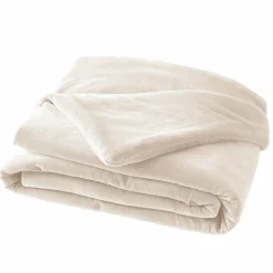 Couvre-Lit Et Édredon|EMINZA Edredon velours de coton (90 x 200 cm) Victor pampa Beige