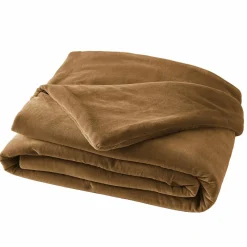 Couvre-Lit Et Édredon|EMINZA Edredon velours de coton (90 x 200 cm) Victor Camel