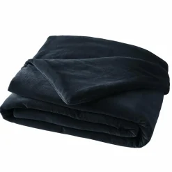 Couvre-Lit Et Édredon|EMINZA Edredon velours de coton (90 x 200 cm) Victor Bleu nuit