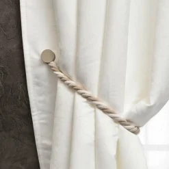 Embrasse, Pince Et Anneaux|LUANCE Embrasse rideau aimantée Savoia Ecru