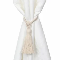 Embrasse, Pince Et Anneaux|LUANCE Embrasse rideau Richelieu Ecru