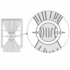 Embrasse, Pince Et Anneaux|LUANCE Embrasse rideau Suzon Gris Anthracite