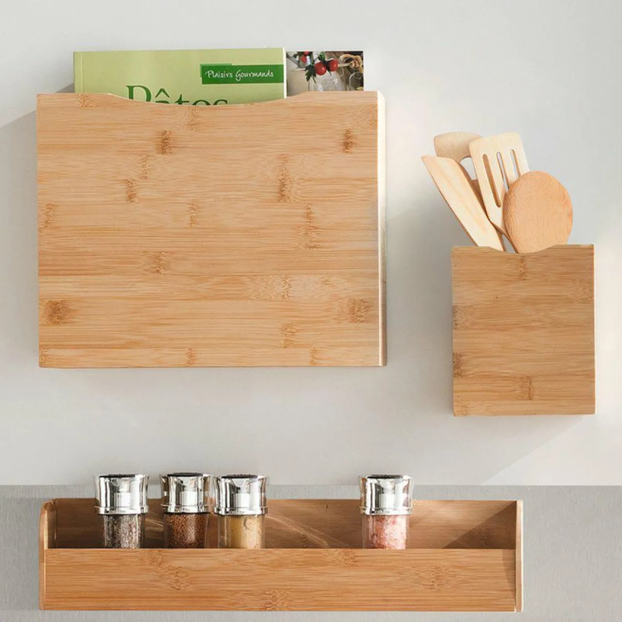 Rangement Et Organisateur|ATMOSPHERA Etagère à épices aimantée (44 x 9 cm) Siao Naturel