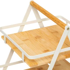 Rangement Et Organisateur|5 Five Simply Smart Etagère cuisine transportable en bois 2 niveaux avec anse (H29 cm) Ordera he Blanc