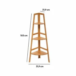 Rangement Et Organisateur|ATMOSPHERA Etagère d'angle bambou (H103 cm) Siao Naturel