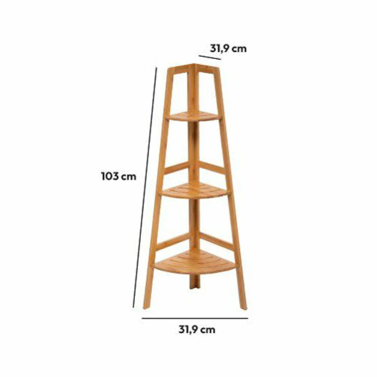 Rangement Et Organisateur|ATMOSPHERA Etagère d'angle bambou (H103 cm) Siao Naturel