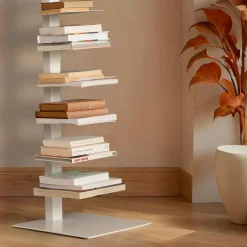 Etagère, Meuble Modulable|EMINZA Etagère de rangement 10 niveaux (H150 cm) Bibliothèque Book Blanc