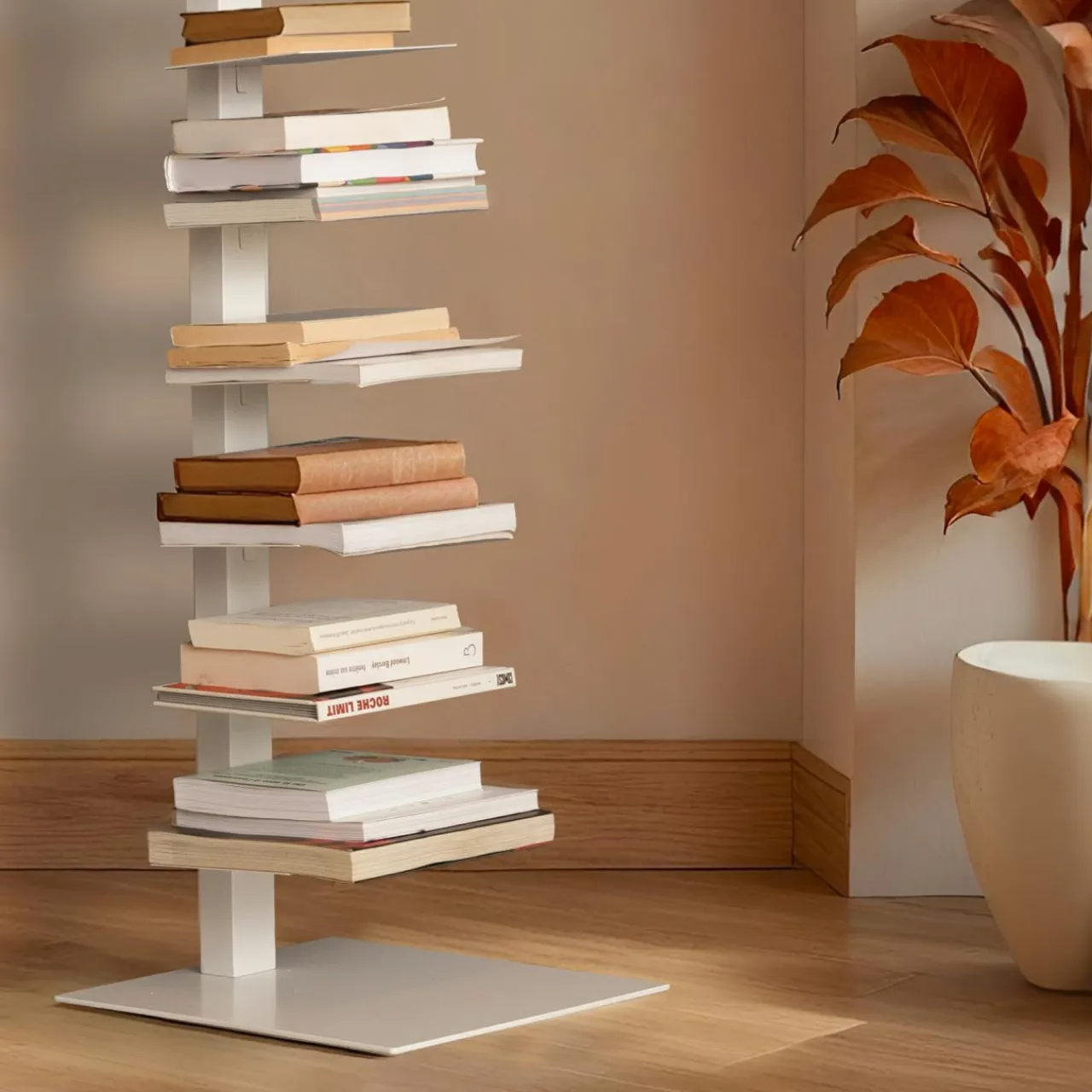 Etagère, Meuble Modulable|EMINZA Etagère de rangement 10 niveaux (H150 cm) Bibliothèque Book Blanc