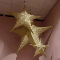 Personnage, Objet Grand Format|Déco Et Objet De Noël|KAEMINGK Etoile de Noël à suspendre (D180 cm) Christmas Or