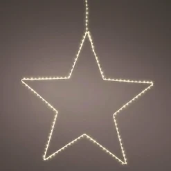 Déco Et Objet Lumineux|EMINZA Etoile lumineuse à suspendre 130 LED (D38 cm) Kais Blanc chaud