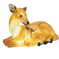 Déco Et Objet Lumineux|KAEMINGK Famille Faon lumineux fibre de verre 8 LED (H32 cm) Blanc chaud