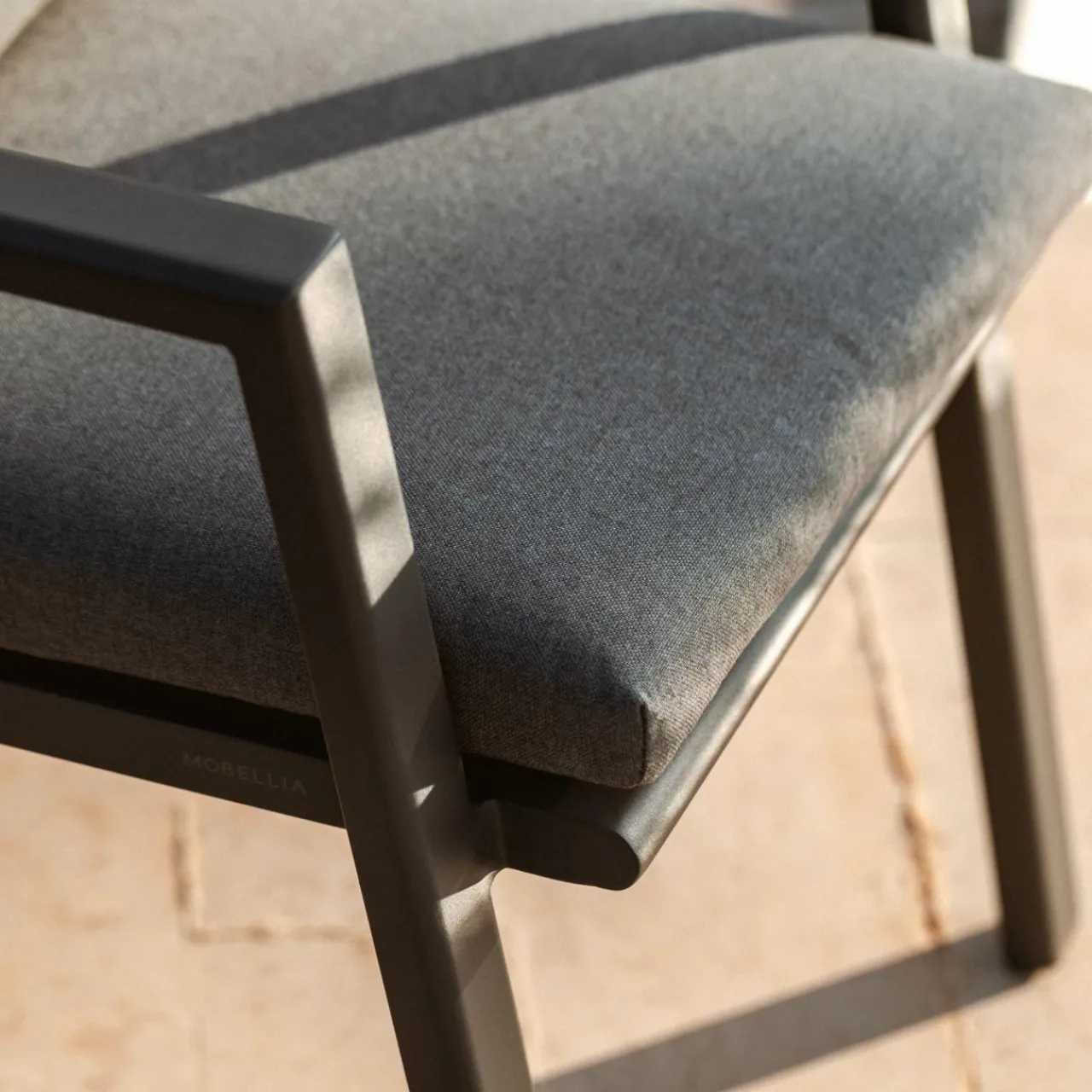 Chaise De Jardin|MOBELLIA Fauteuil de jardin aluminium Long Beach Gris Anthracite