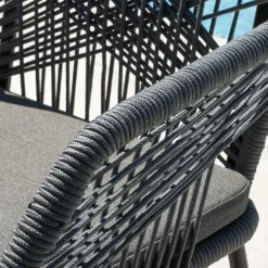 Chaise De Jardin|#N/A Fauteuil de jardin empilable Seville - Gris