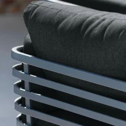 Fauteuil Détente|Canapé, Fauteuil Et Table Basse|MOBELLIA Fauteuil de jardin en aluminium Monte Carlo Gris Anthracite