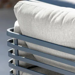 Fauteuil Détente|Canapé, Fauteuil Et Table Basse|MOBELLIA Fauteuil de jardin en aluminium Monte Carlo Gris anthracite et gris clair Anthracite - Gris Clair