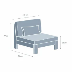 Fauteuil Détente|Canapé, Fauteuil Et Table Basse|MOBELLIA Fauteuil de jardin en bois d'acacia Bornéo Sable
